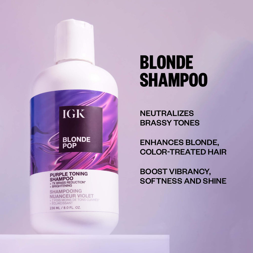 IGK Blonde Pop Shampoo – reflets blond lumineux et douceur renforcée