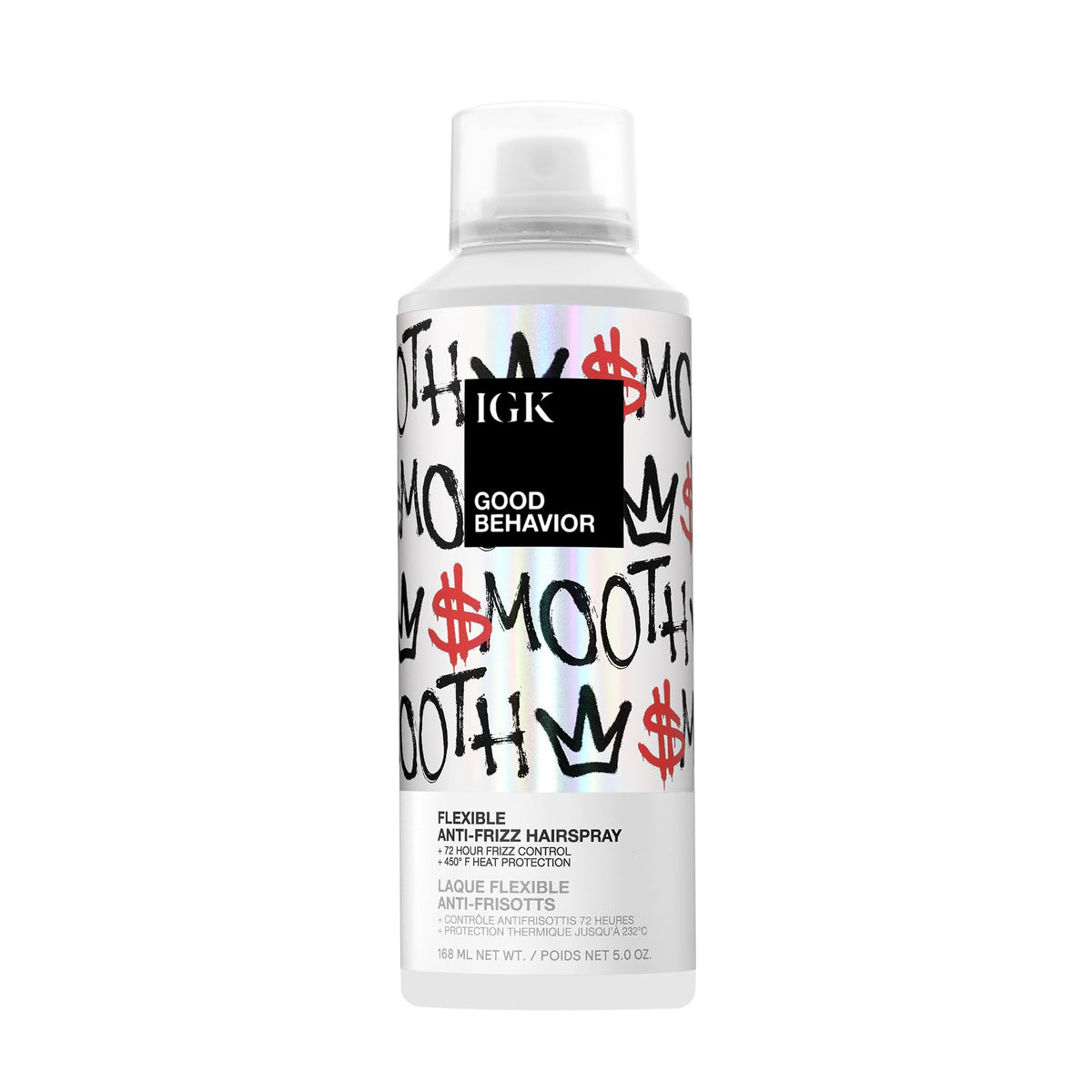 IGK Bon Comportement Laque Bouteille: tenue flexible et brillance durable.