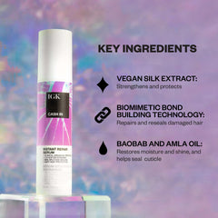 IGK Cash In Sérum – texture soyeuse répartie sur cheveux après application.