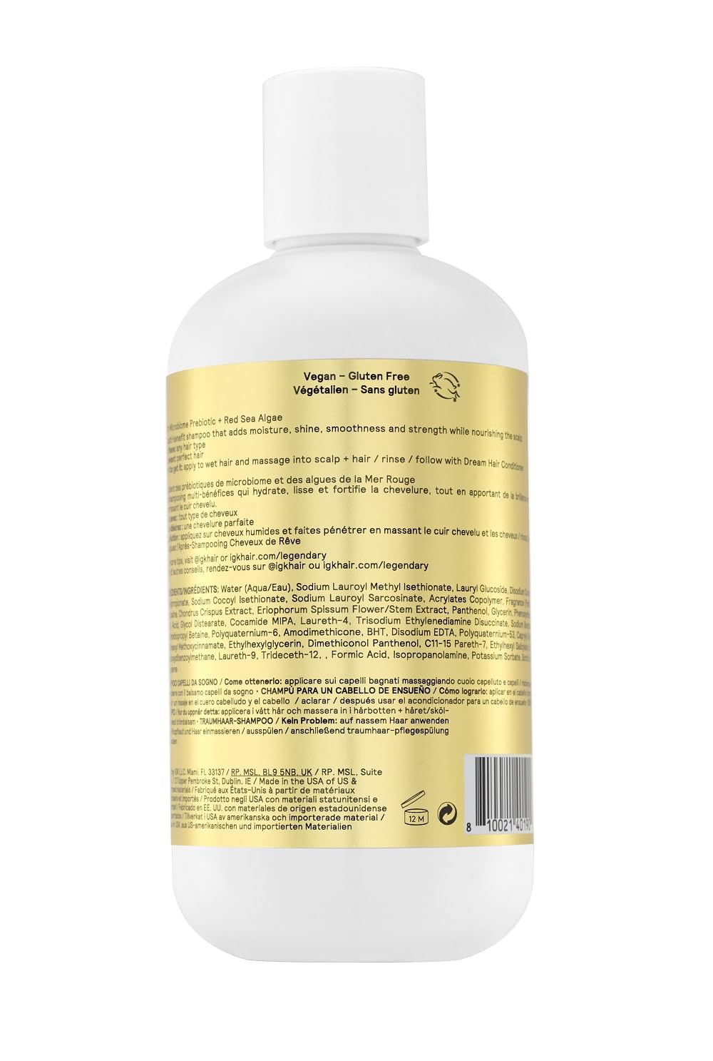 Texture cremeuse du shampooing IGK Cheveux de Rêve pour sensation lisse