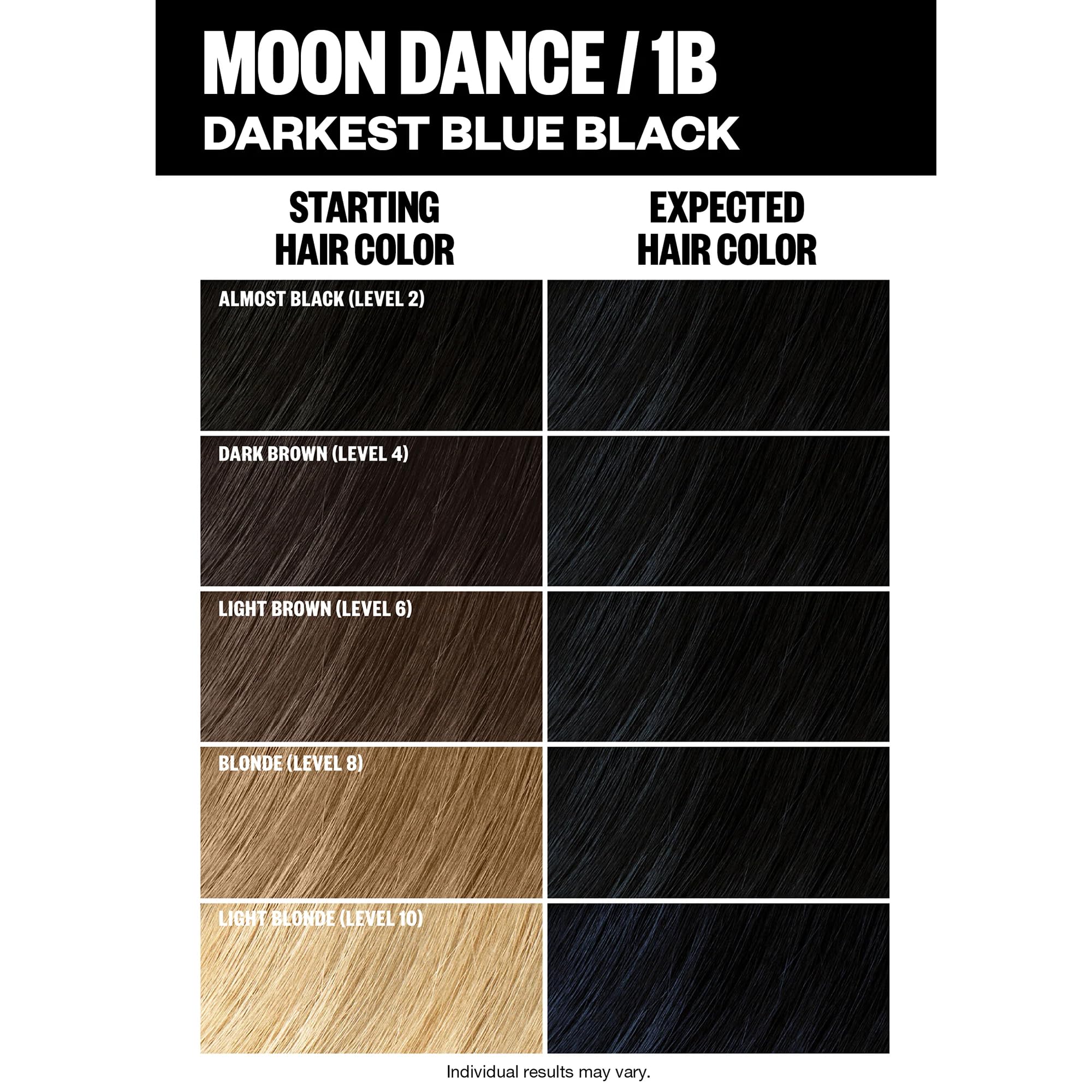 IGK Color Kit 1B Moon Dance – échantillon teinte 1B pour aperçu rapide.
