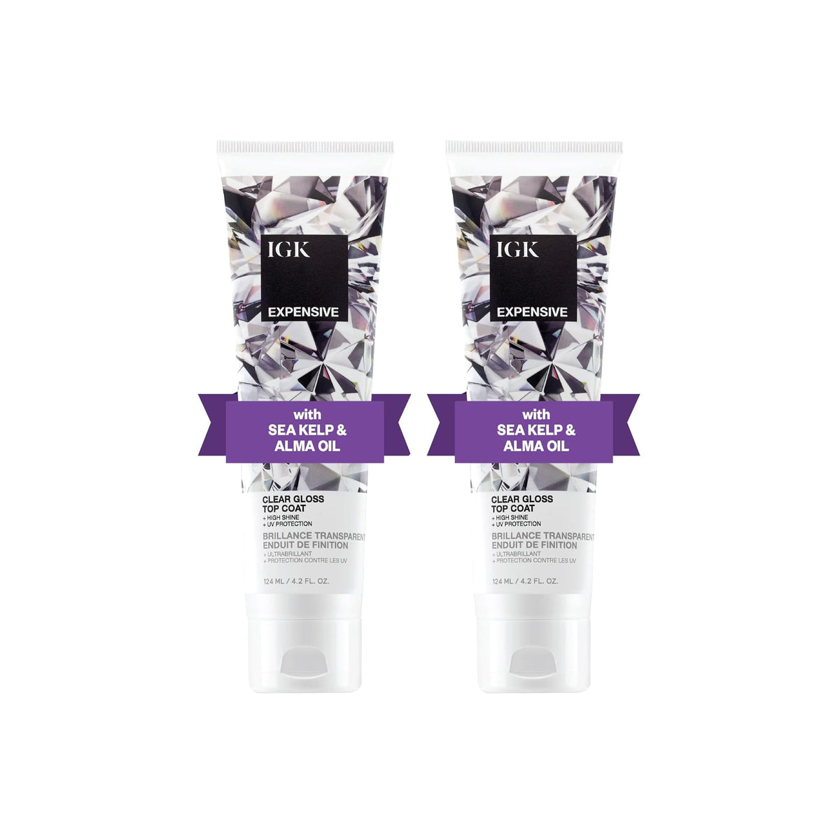 IGK Expensive Clear Gloss Top Coat: bouteille prête pour brillance durable