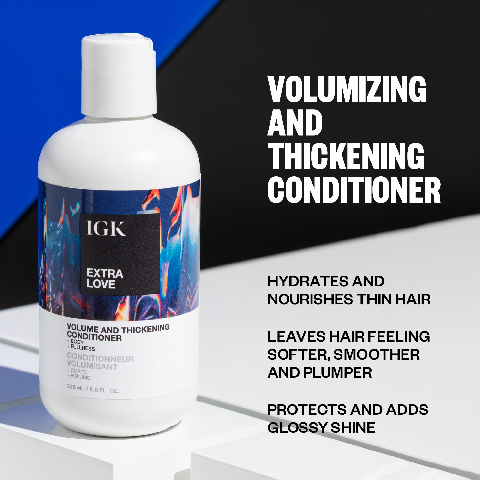 IGK Extra Love – doseur-pompe facilitant l'application légère.