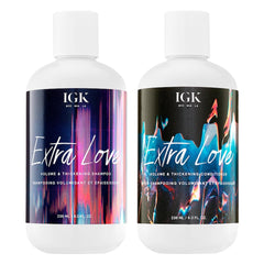 IGK Extra Love Shampoo – bouteille-volume, volume léger pour cheveux fins.