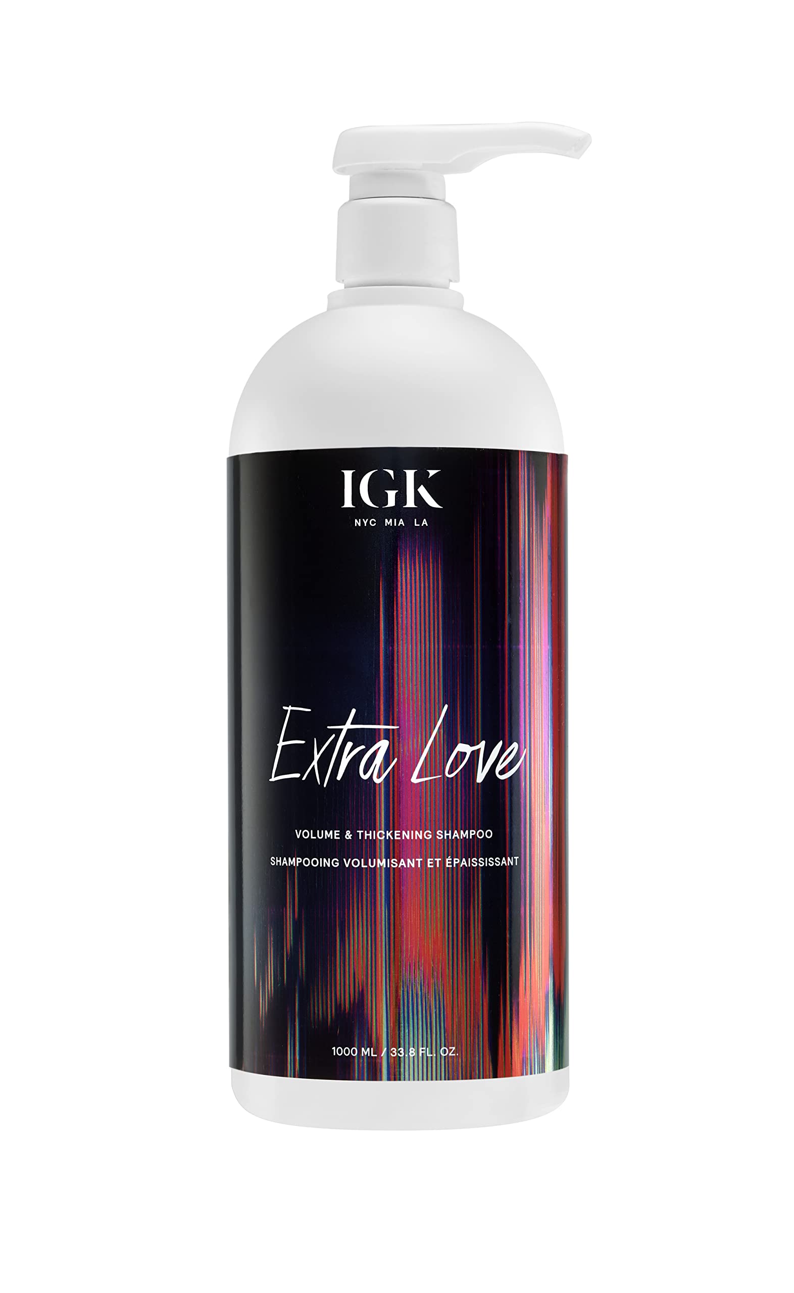 IGK Extra Love Volume Shampoo – bouteille, volume assuré.