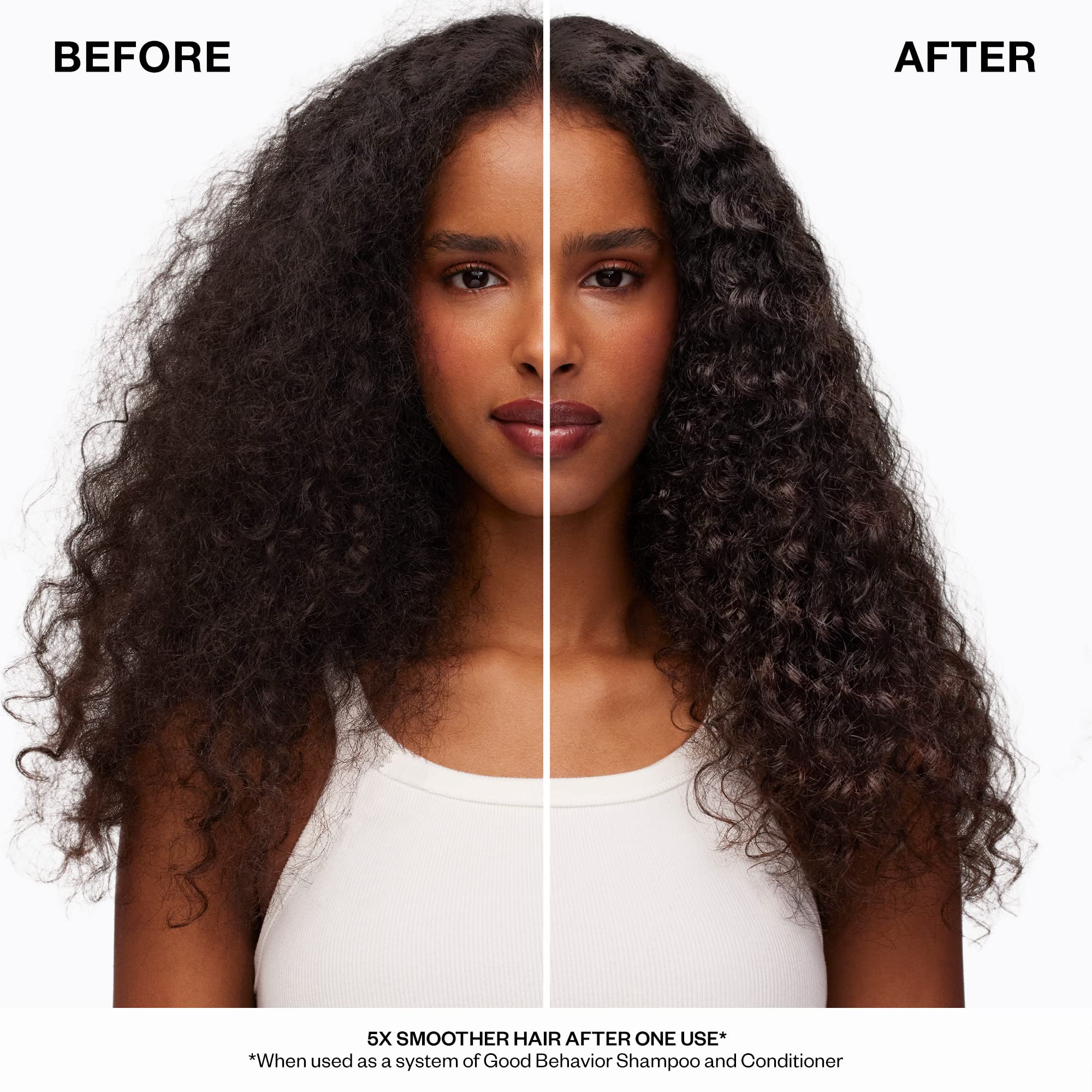 IGK GOOD BEHAVIOR cheveux lisses et brillants après utilisation.