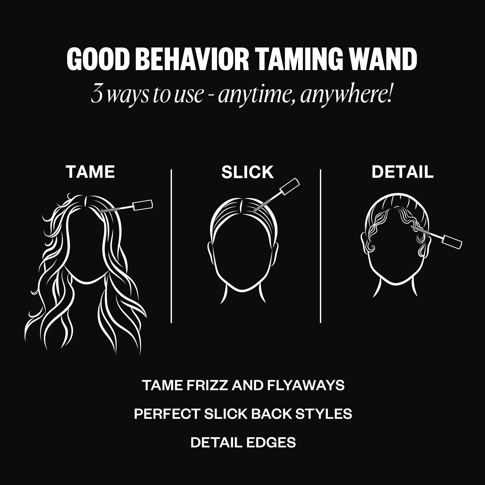 IGK Good Behavior, après application: cheveux lissés avec mouvement naturel.