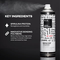 IGK Good Behavior, spiruline-protéines, cheveux nourris et renforcés.