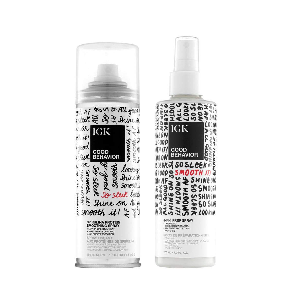 IGK GOOD BEHAVIOR spray-preparateur 4-en-1 démêlage et brillance