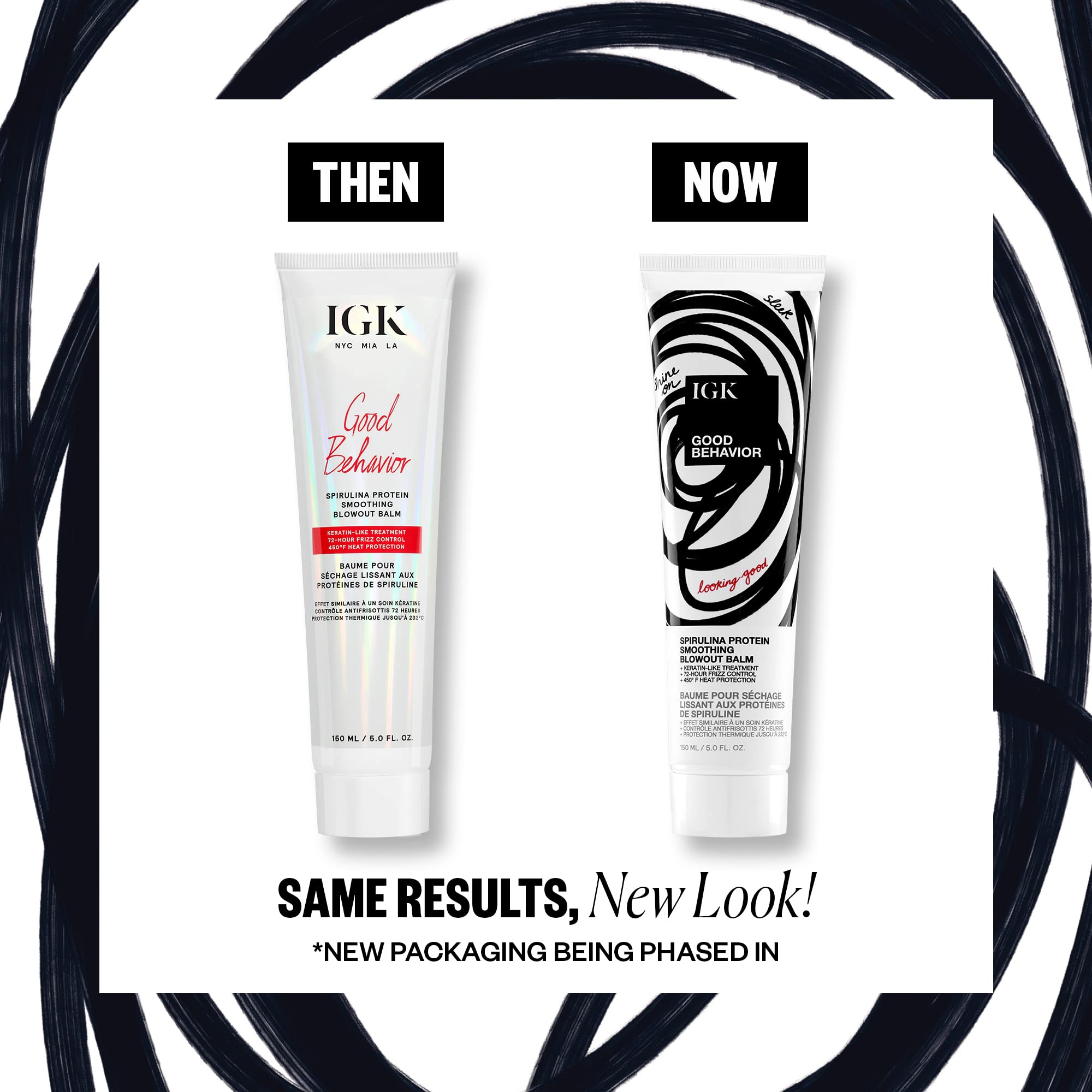 IGK GOOD BEHAVIOR texture crème riche, prête à lisser les cheveux.