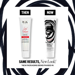 IGK GOOD BEHAVIOR texture crème riche, prête à lisser les cheveux.
