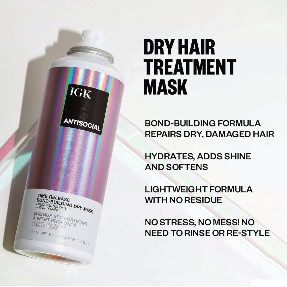 IGK Good Behavior Spiruline Spray : lissage rapide et anti-frisottis.
