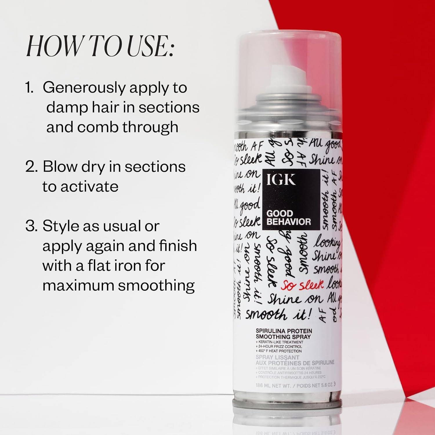 IGK Good Behavior spray: contrôle du frisottis dans l’humidité pour cheveux calmes