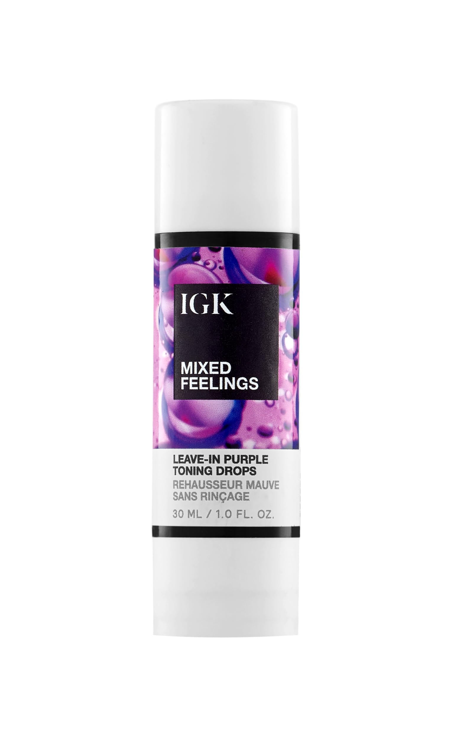 IGK Mixed Feelings: bouteille blond tonifiant, prête à neutraliser les reflets indésirables.