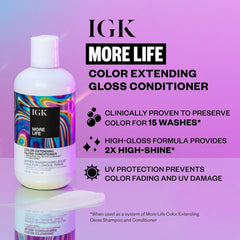 IGK More Life conditioner bouteille – brillance doublée et couleur durable