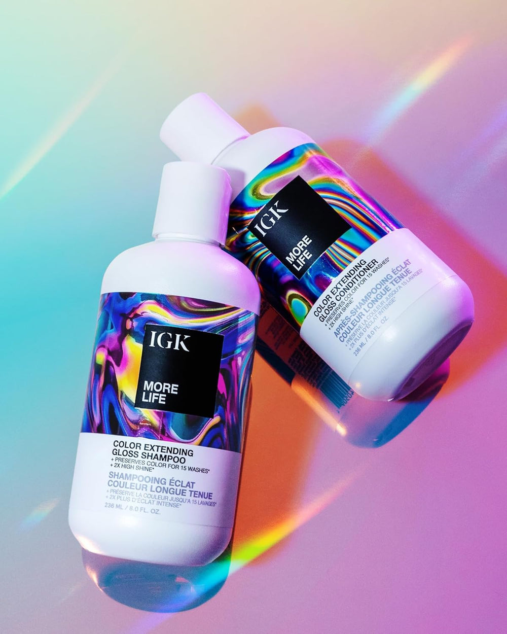 IGK More Life kit couleur 2 bouteilles – soin complet pour colorations