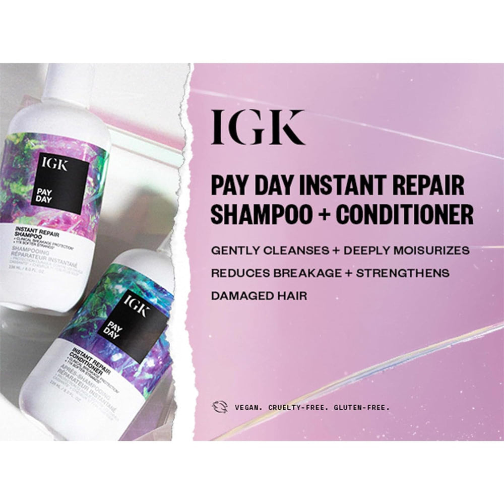 IGK Pay Day routine soin cheveux: routine simple et efficace