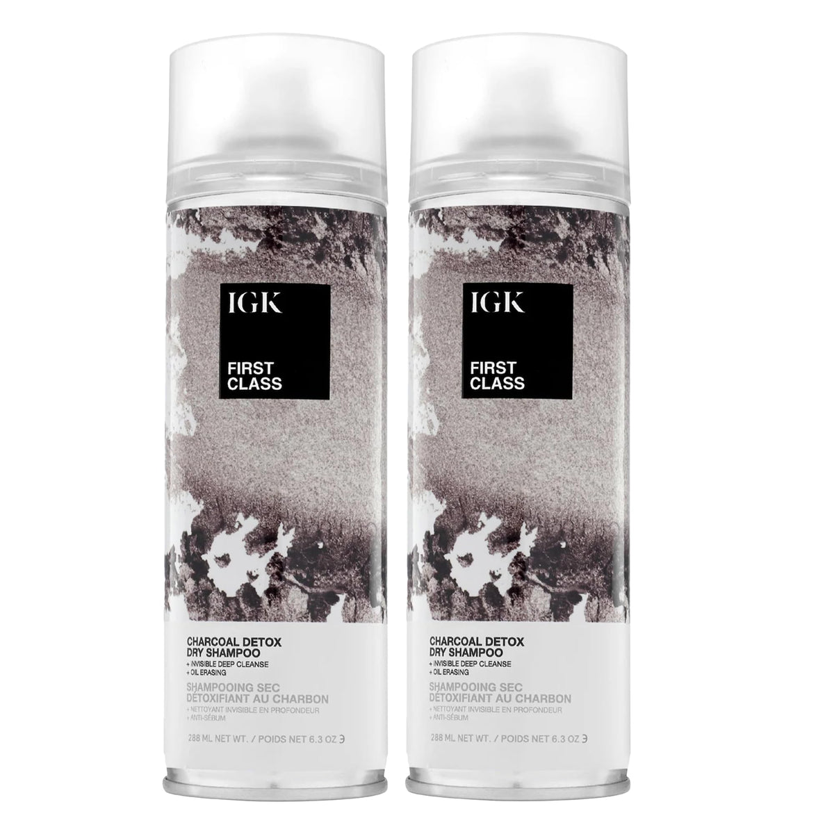 IGK Détox Charbon Première Classe - nettoyage en profondeur des racines pour sensation de fraîcheur.