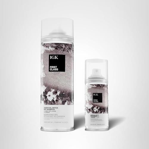 IGK Première Classe Détox Charbon Shampoing Sec – texture légère et facile à appliquer