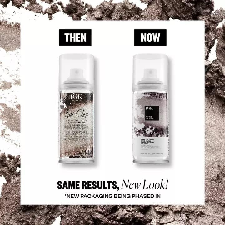 IGK Première Classe Détox Charbon Shampoing Sec – donne volume instantané sans alourdir les cheveux