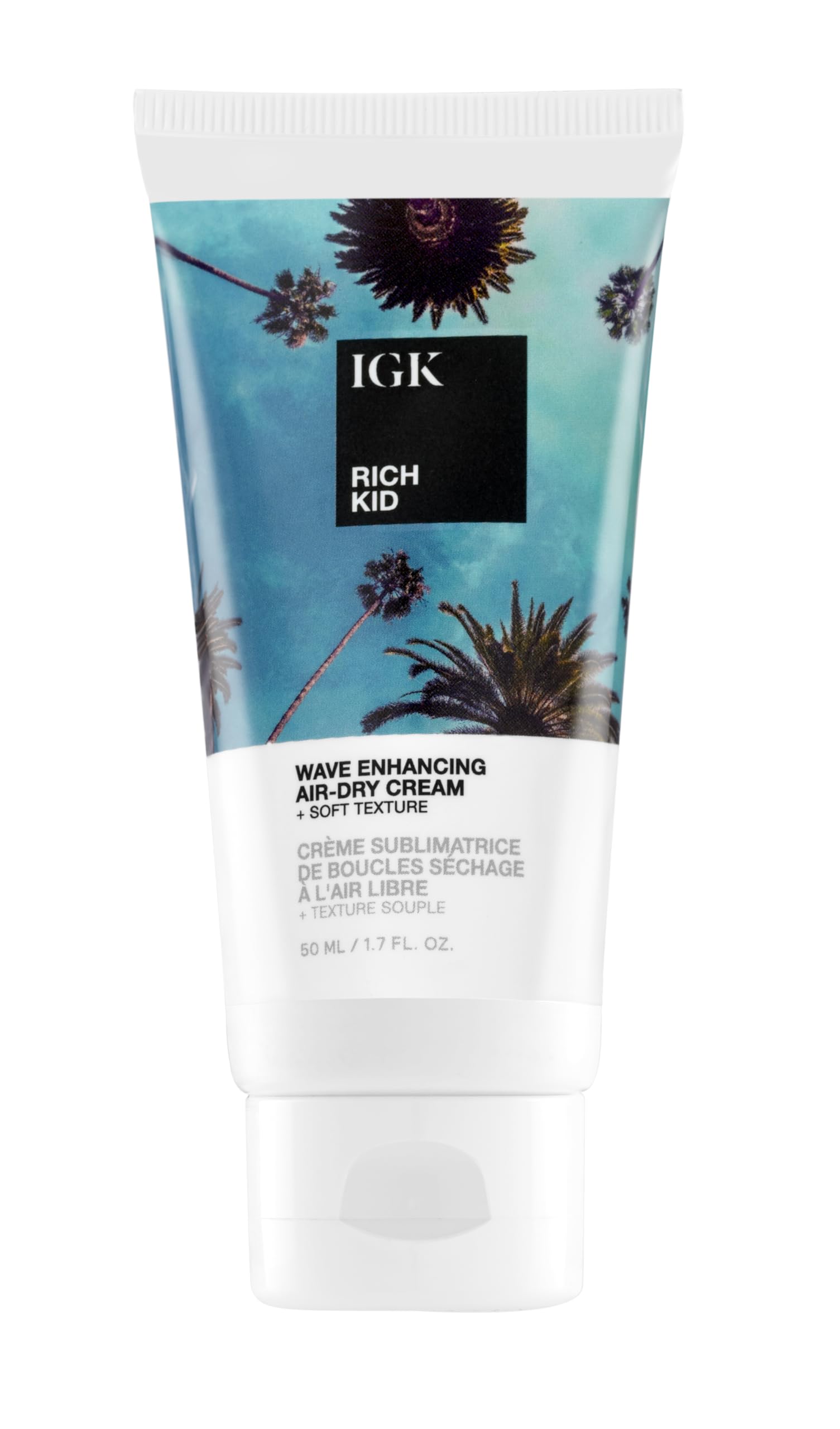 IGK Rich Kid Gel Coco – emballage variable, pratique en voyage pour cheveux définis.