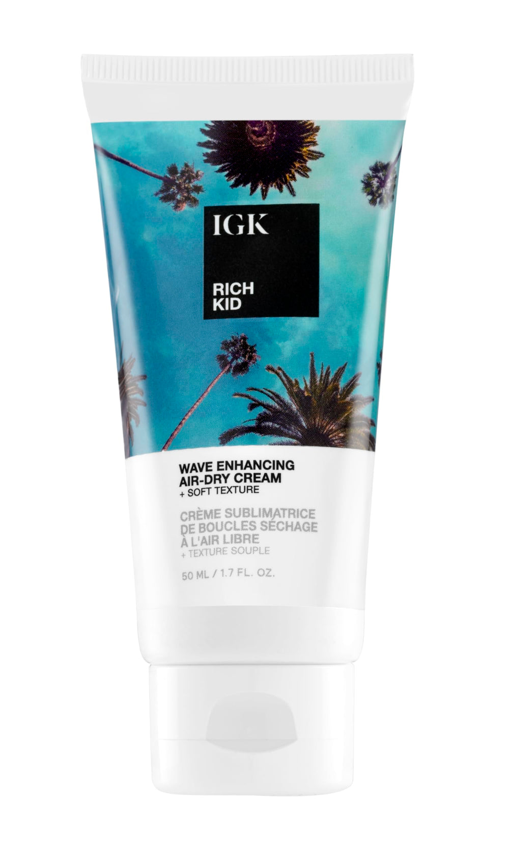 IGK Rich Kid Gel Coco – emballage variable, pratique en voyage pour cheveux définis.