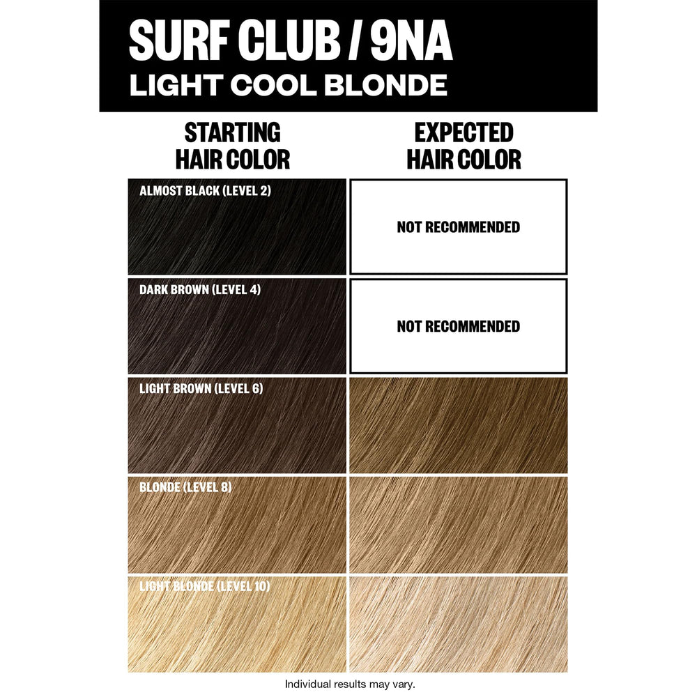 IGK Surf Club Teintes : cartes de nuançes pour choisir la teinte idéale