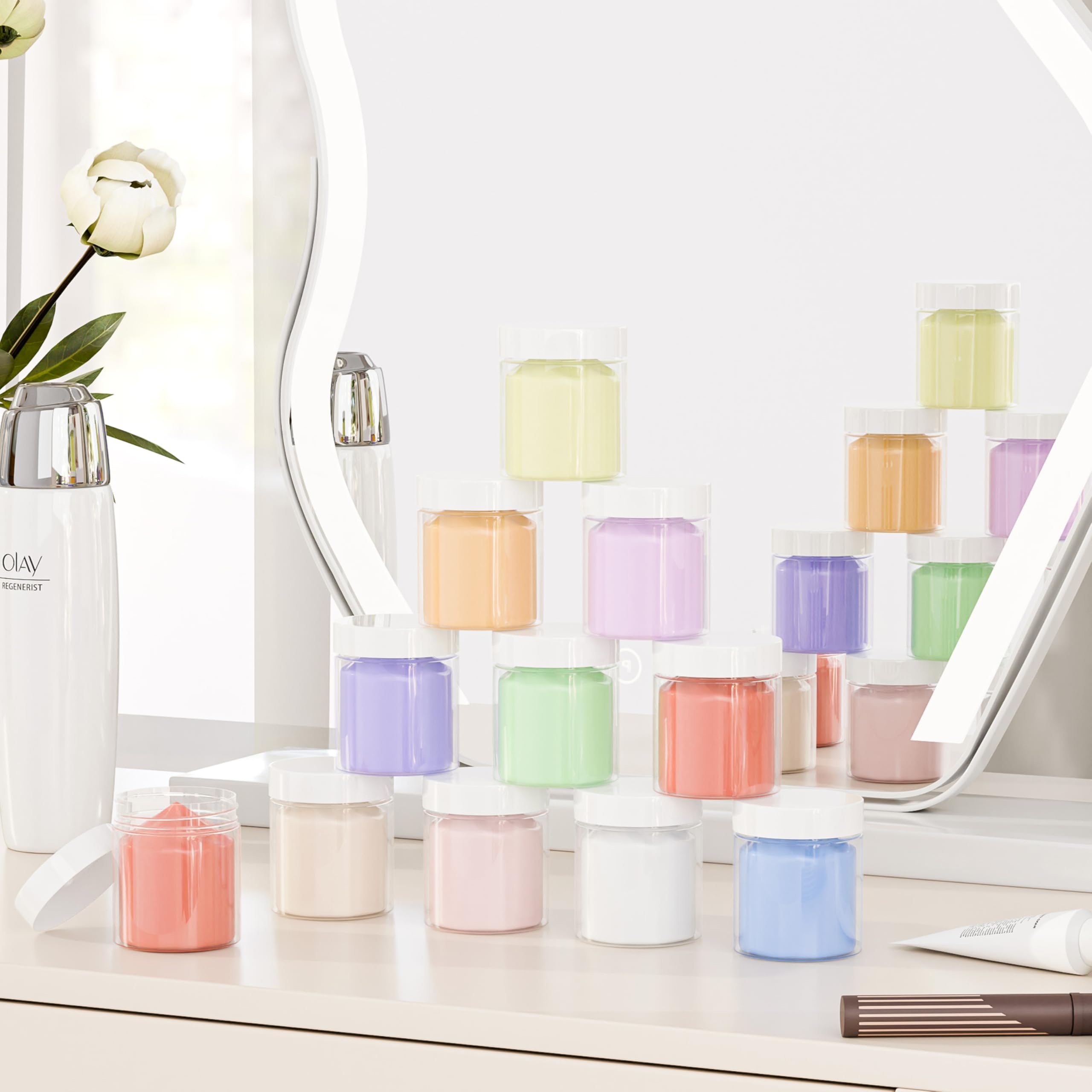 ihomecooker bocal plastique cosmétiques crème, bouchon vissé assure étanchéité