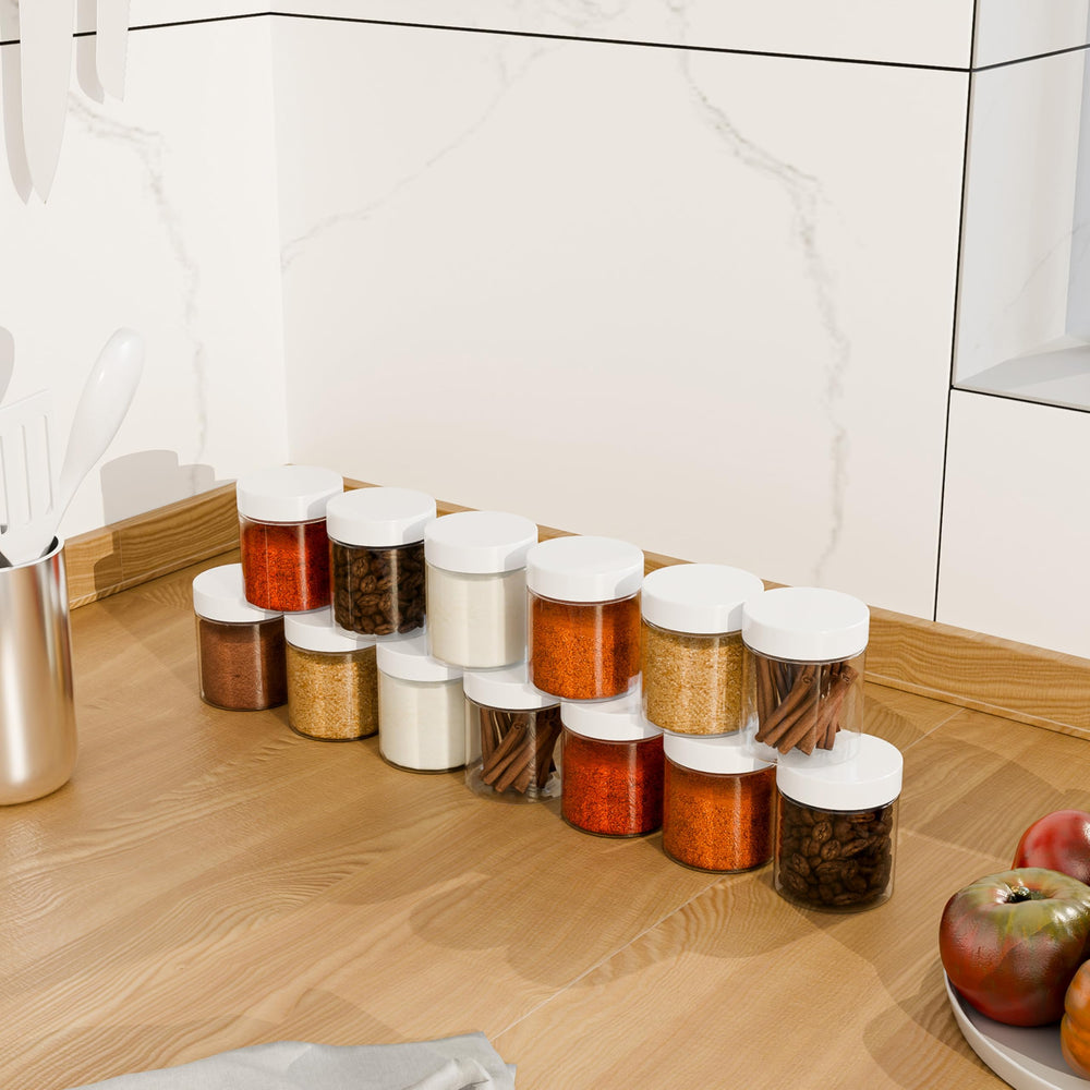 ihomecooker conteneur plastique 125ml transparent, rangement polyvalent pour épices et aliments secs