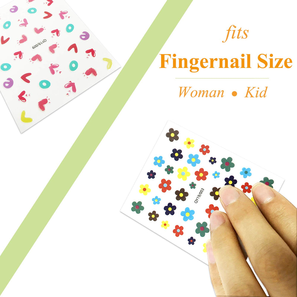 IHUKEIT autocollants ongles fruits arc-en-ciel, touche colorée.