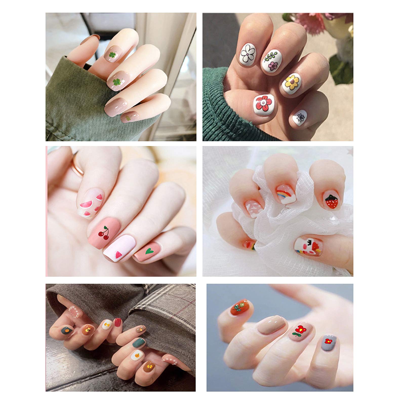 IHUKEIT autocollants ongles plantes motifs, variété pour styles rapides.