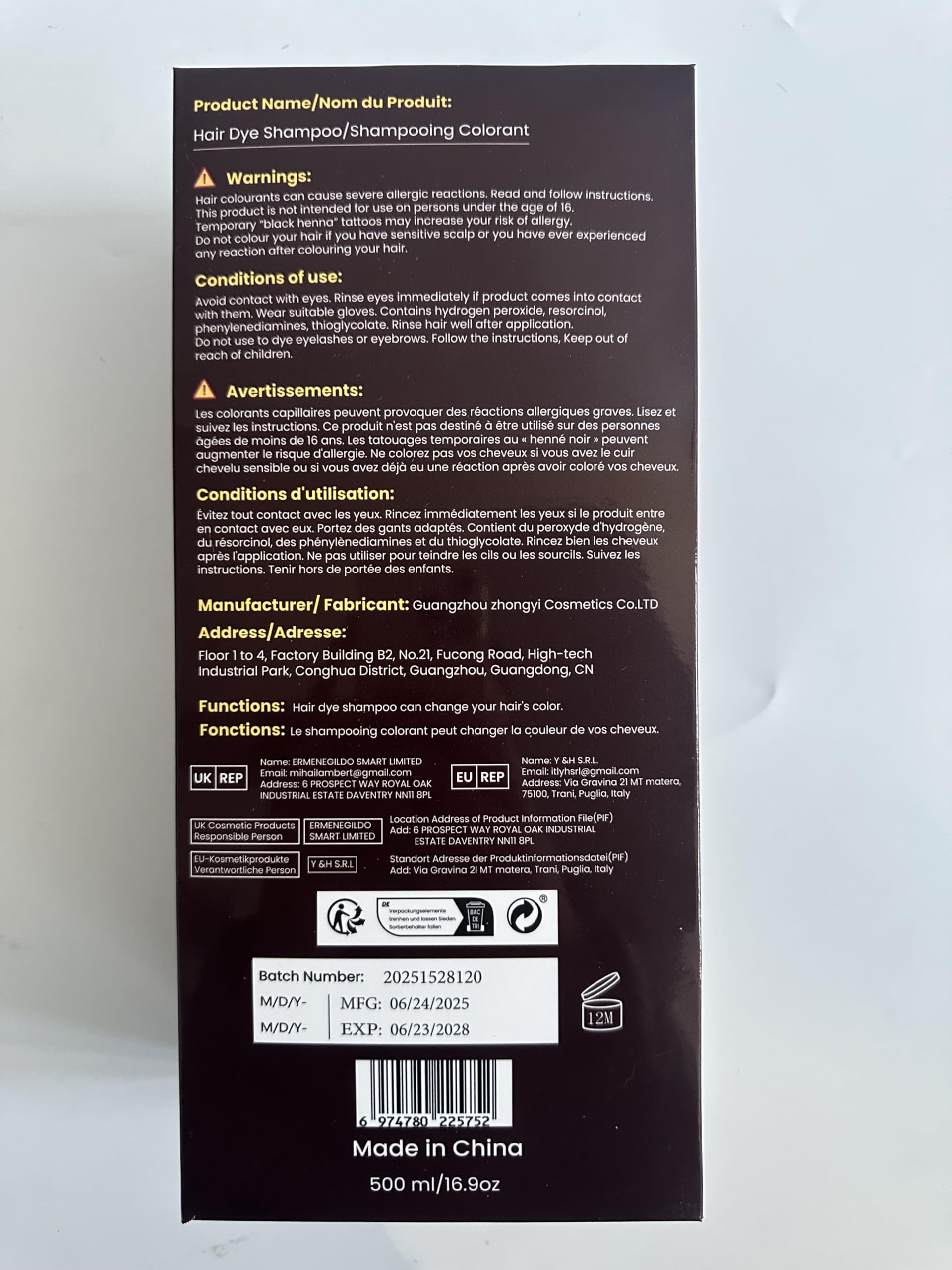 IIIMEIDU Teinte durable 2 à 3 semaines