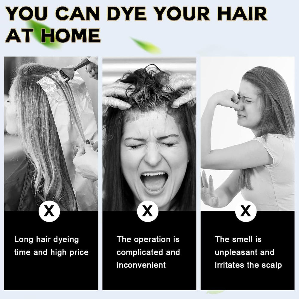 IIIMEIDU Shampoing couleur brun châtain en bouteille, résultat durable.