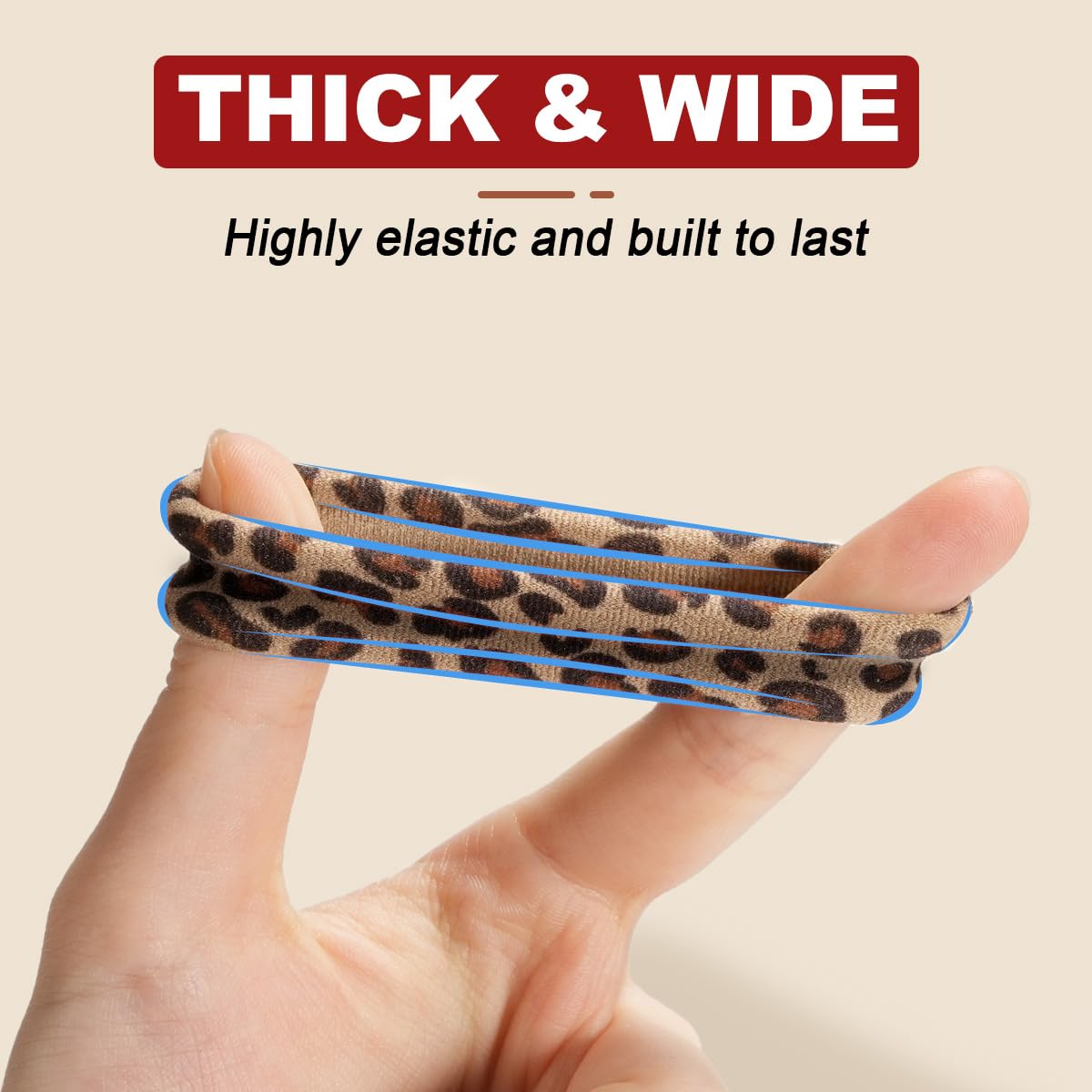 Élastiques IKOCO extensibles – adaptés à 5 à 28 cm de cheveux.