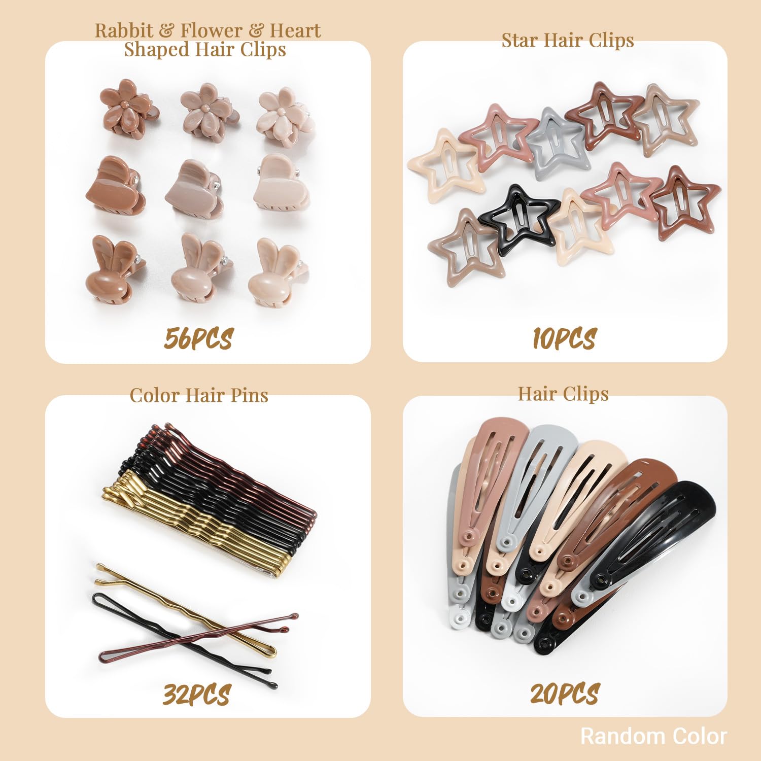 IKOCO mini pinces étoiles: motifs adorables pour varier les coiffures.