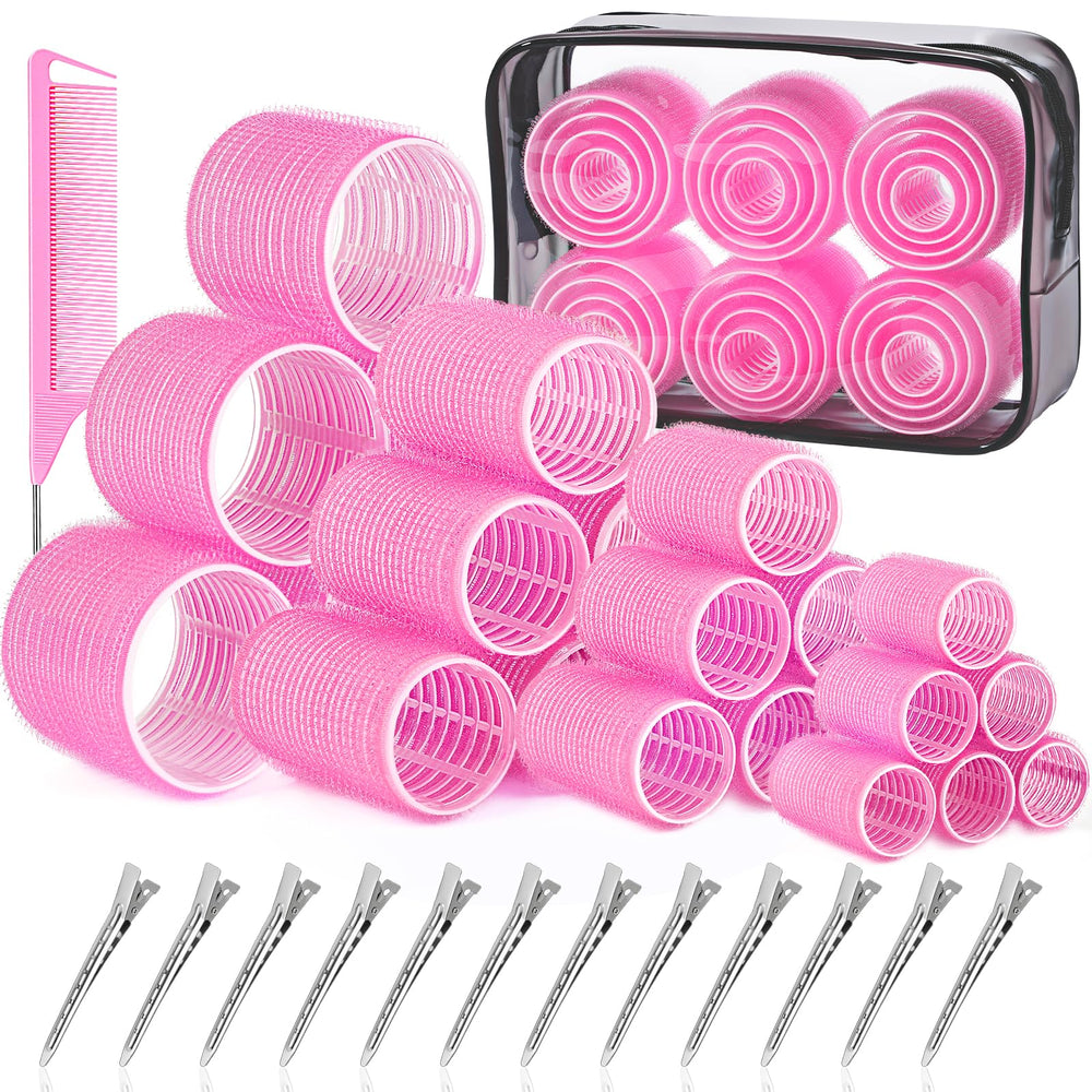 Rouleaux ikoco-rouleaux-cheveux-4-tailles pour des coiffures variées sans chaleur.