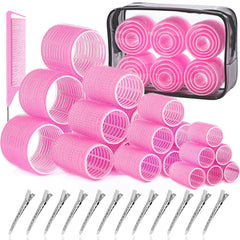 Rouleaux ikoco-rouleaux-cheveux-4-tailles pour des coiffures variées sans chaleur.