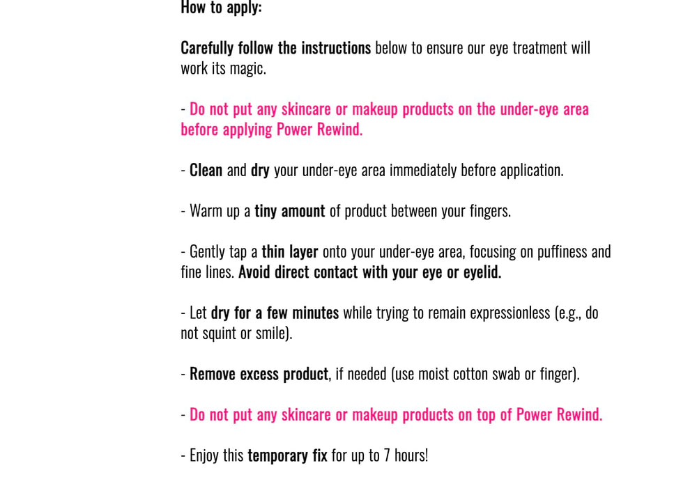 Il Makiage Power Rewind Eye Tightener, applicateur, utilisée pour rafraîchir rapidement le regard.