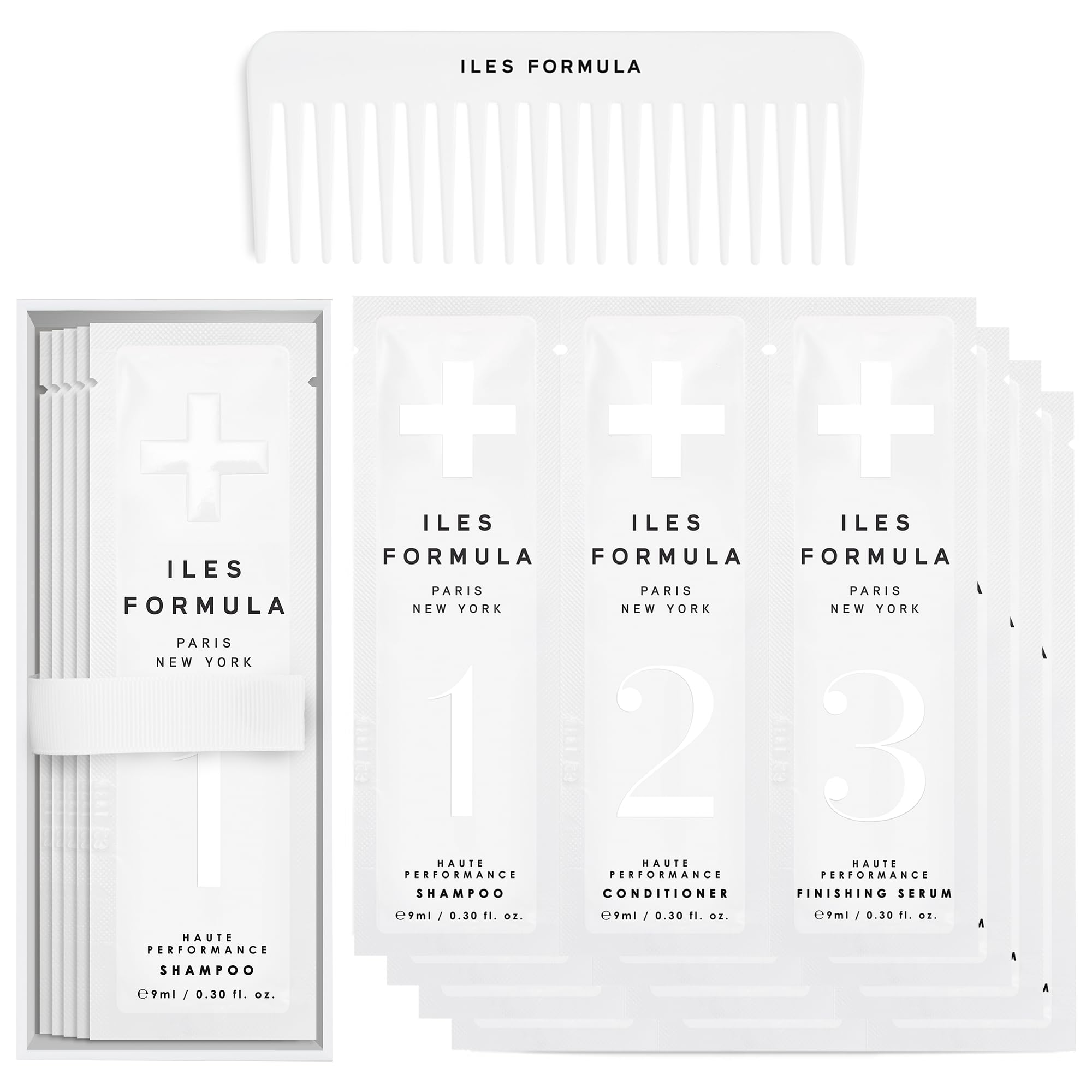 Coffret découverte ILES FORMULA avec shampoing mini, douceur et réduction de casse.