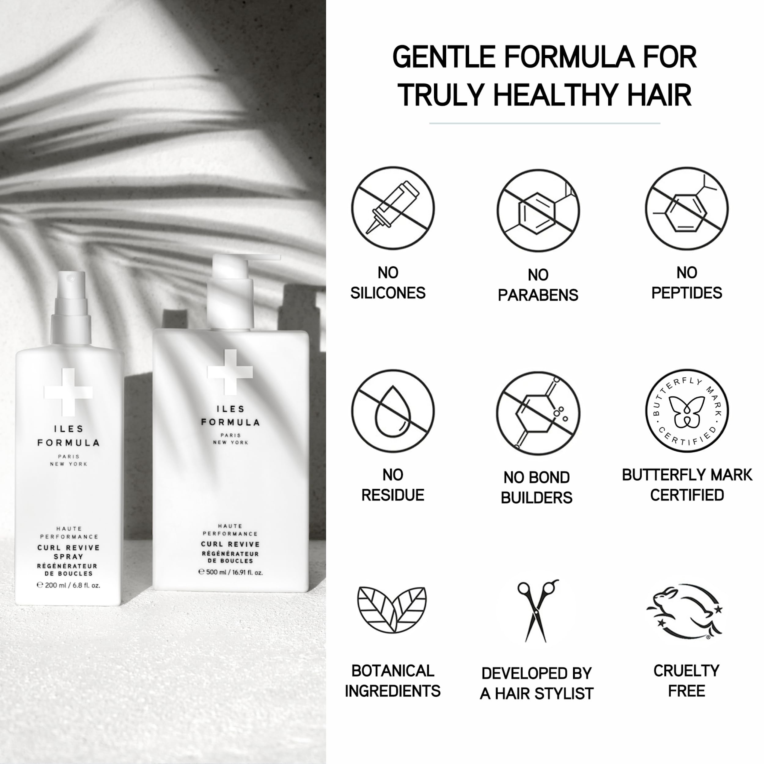 Iles Formula Curl Revive: rituel capillaire pour boucles soignées et professionnelles.