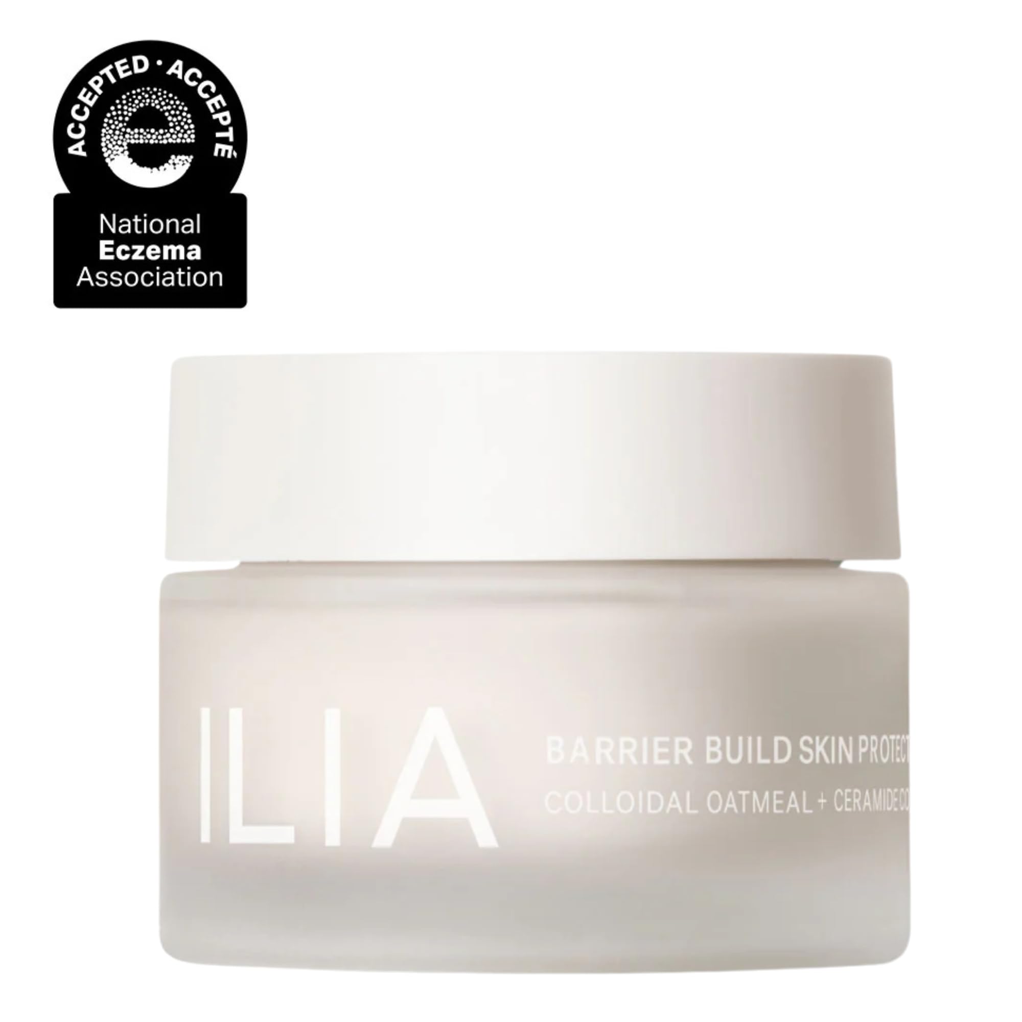 Application délicate d'ILIA Barrier Build Crème sur la peau