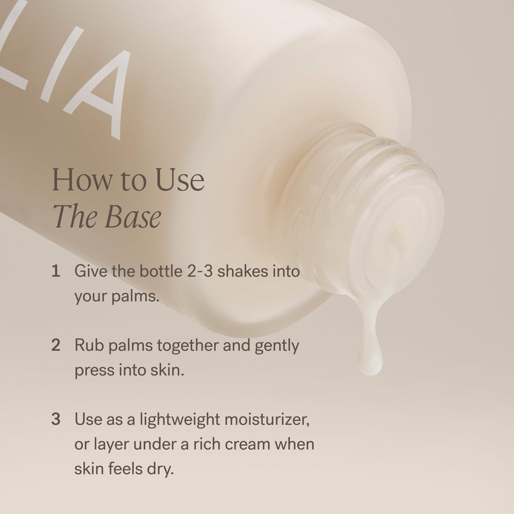 Composition hyaluronique ILIA Base Face Milk Essence hydratation potentielle.