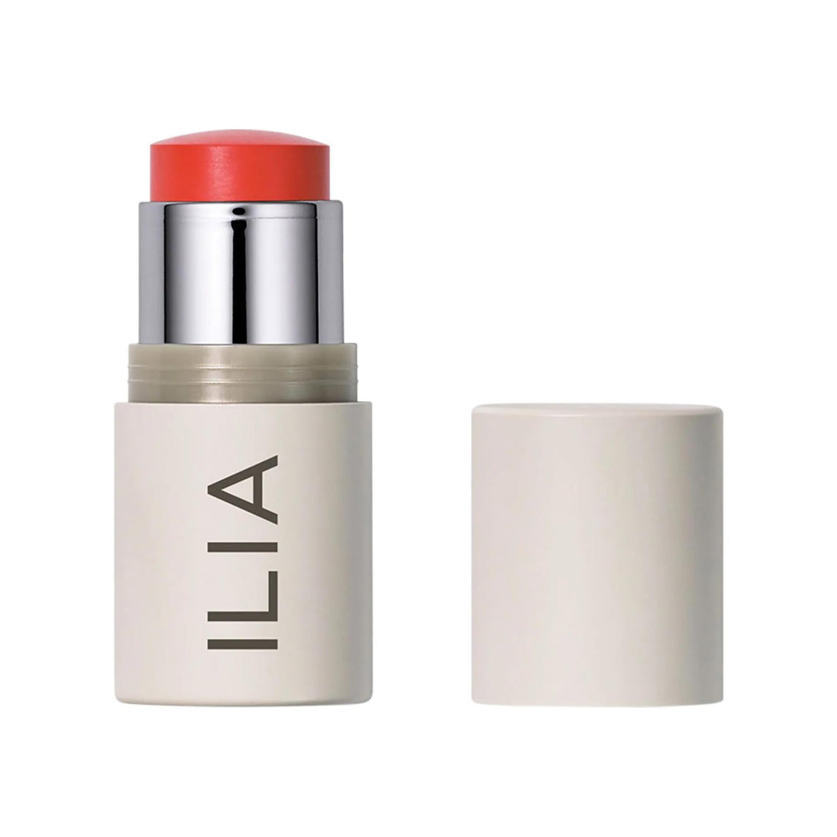ILIA Multi-Stick Dear Ruby sur lèvres et joues, couleur fraîche et polyvalente.