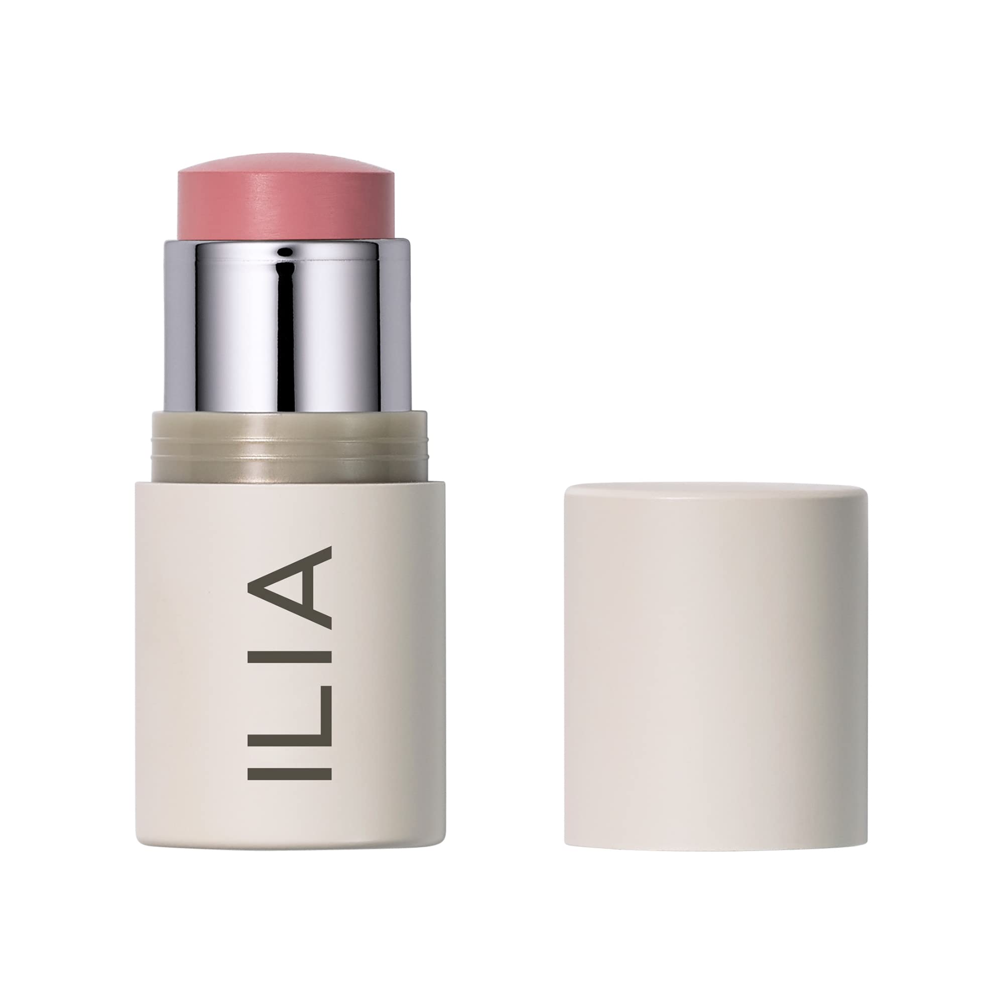 ILIA Multi-Stick Tenderly, nuance rose douce, pour un éclat naturel sur lèvres et joues.