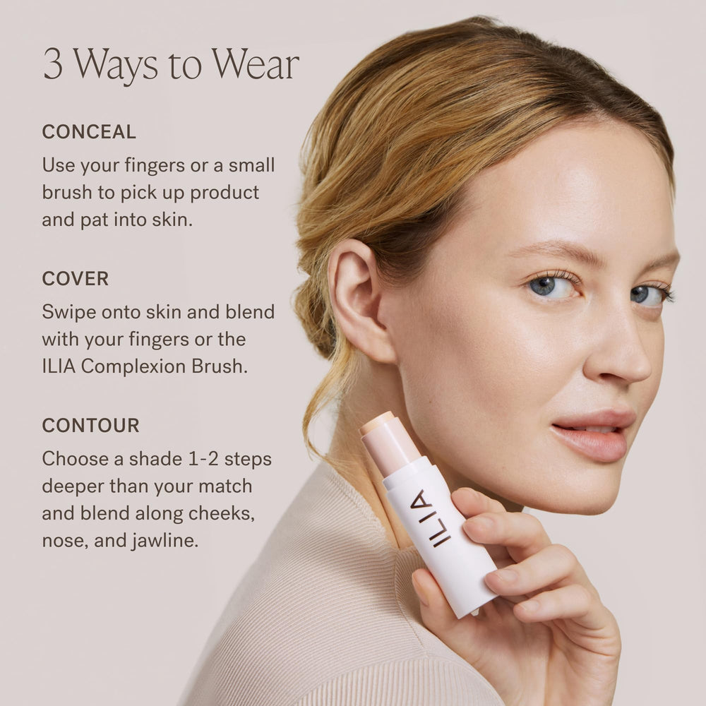 ILIA Skin Rewind Stick, sans talc et sans parfum.