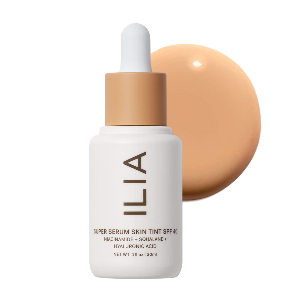ILIA Super Serum Skin Tint SPF 40 flacon, portable et élégant