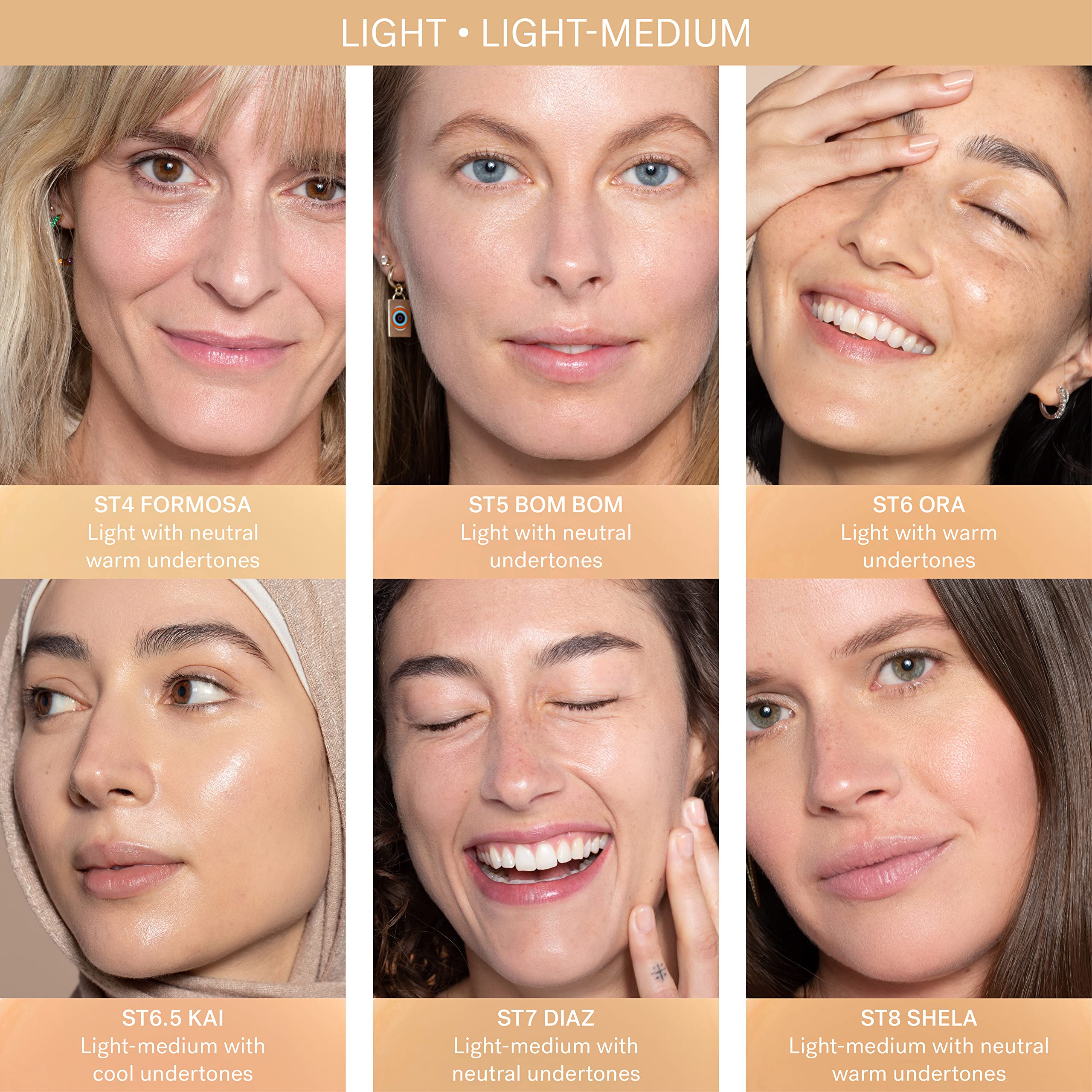Swatches teinte naturelle montrant l'harmonie du teint.