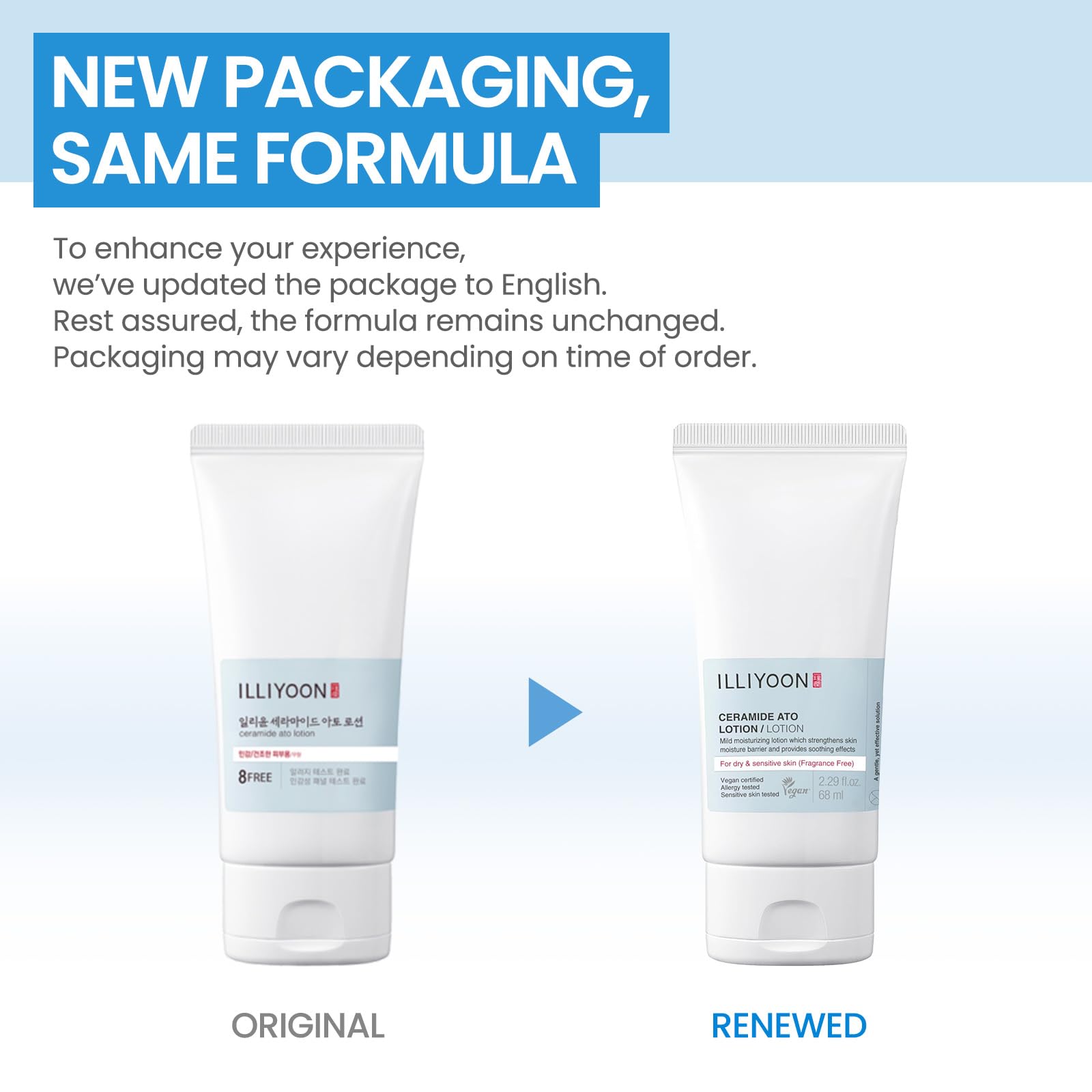 Complexe ceramide Illiyoon Ato Lotion renforçant la barrière cutanée.