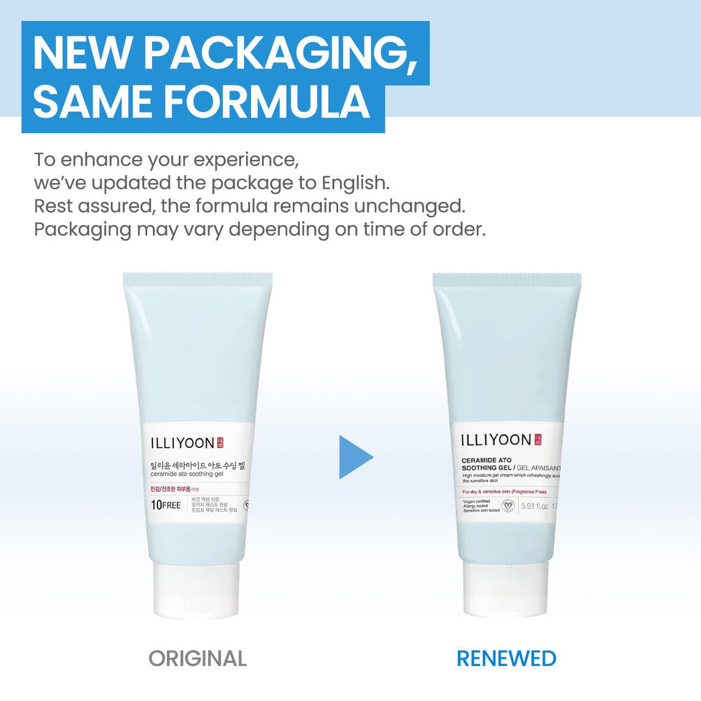 Application facile et hydratation durable avec Illiyoon Ceramide Ato Gel.