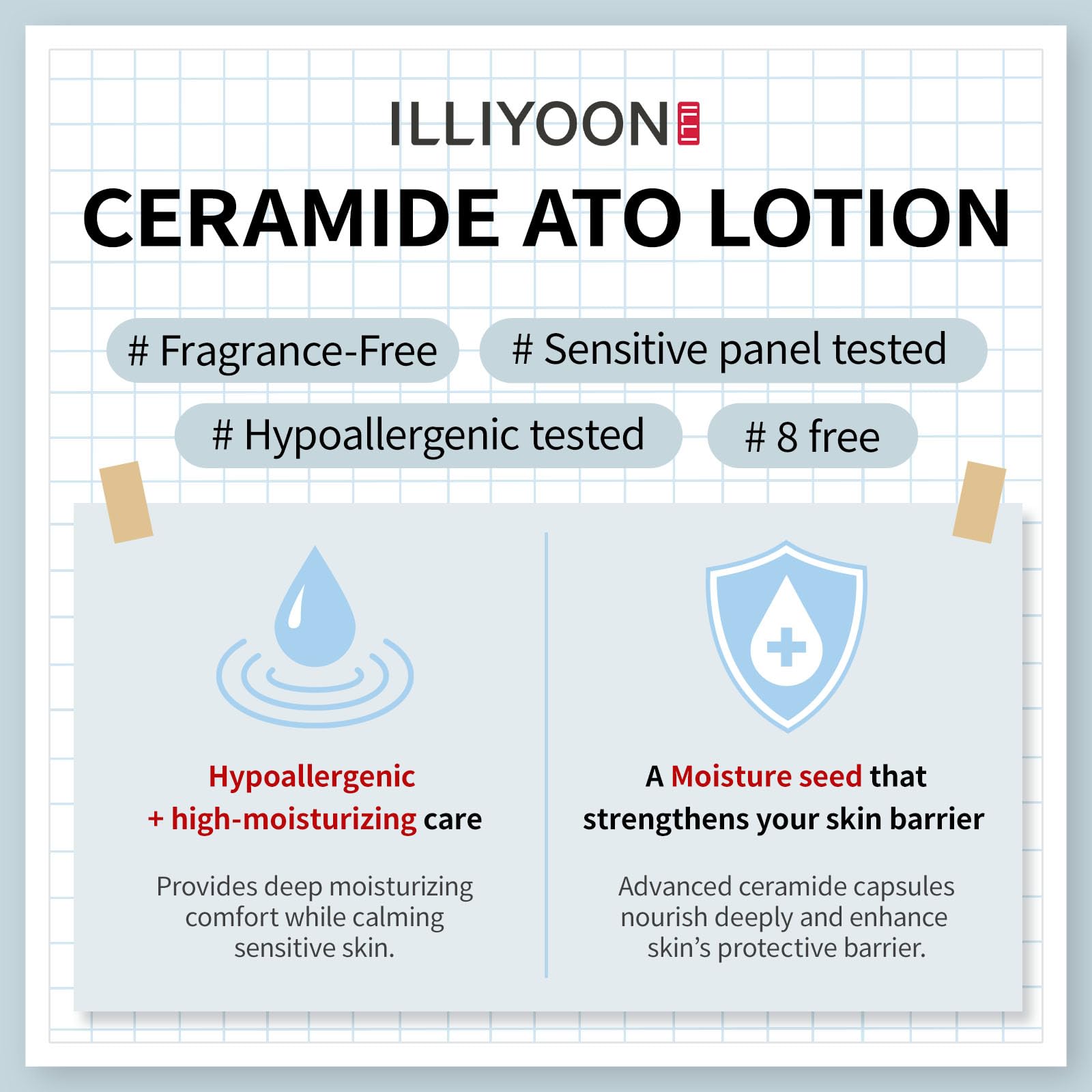 ILLİYOON Ceramide Ato Lotion – texture légère prête à être appliquée sur le visage